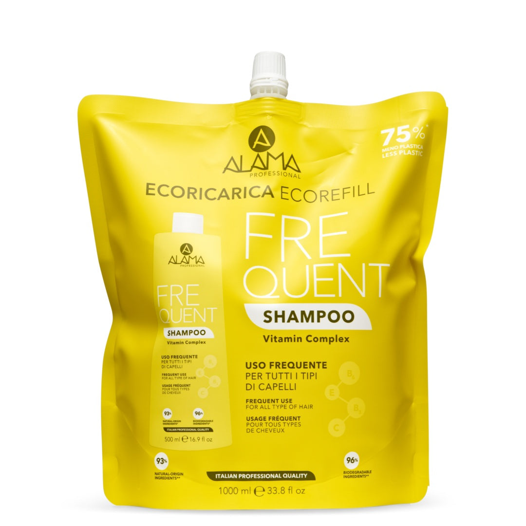 Frequent - Shampoo Secco uso Frequente per Tutti i Tipi di Capelli_#1000ml Ricarica