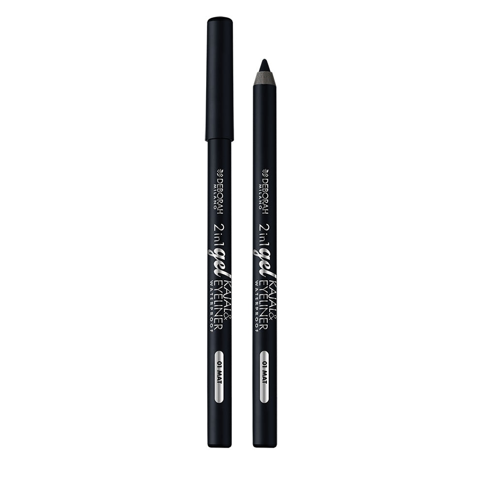 2in1 gel kajal & eyeliner waterproof_#01 mat black