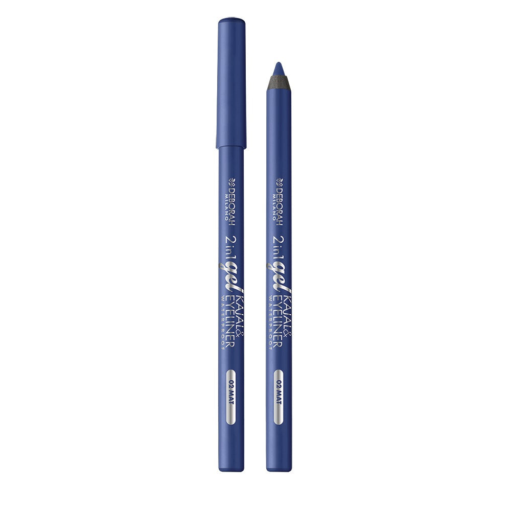 2in1 Gel Kajal & Eyeliner Waterproof_#02 Mat Blue