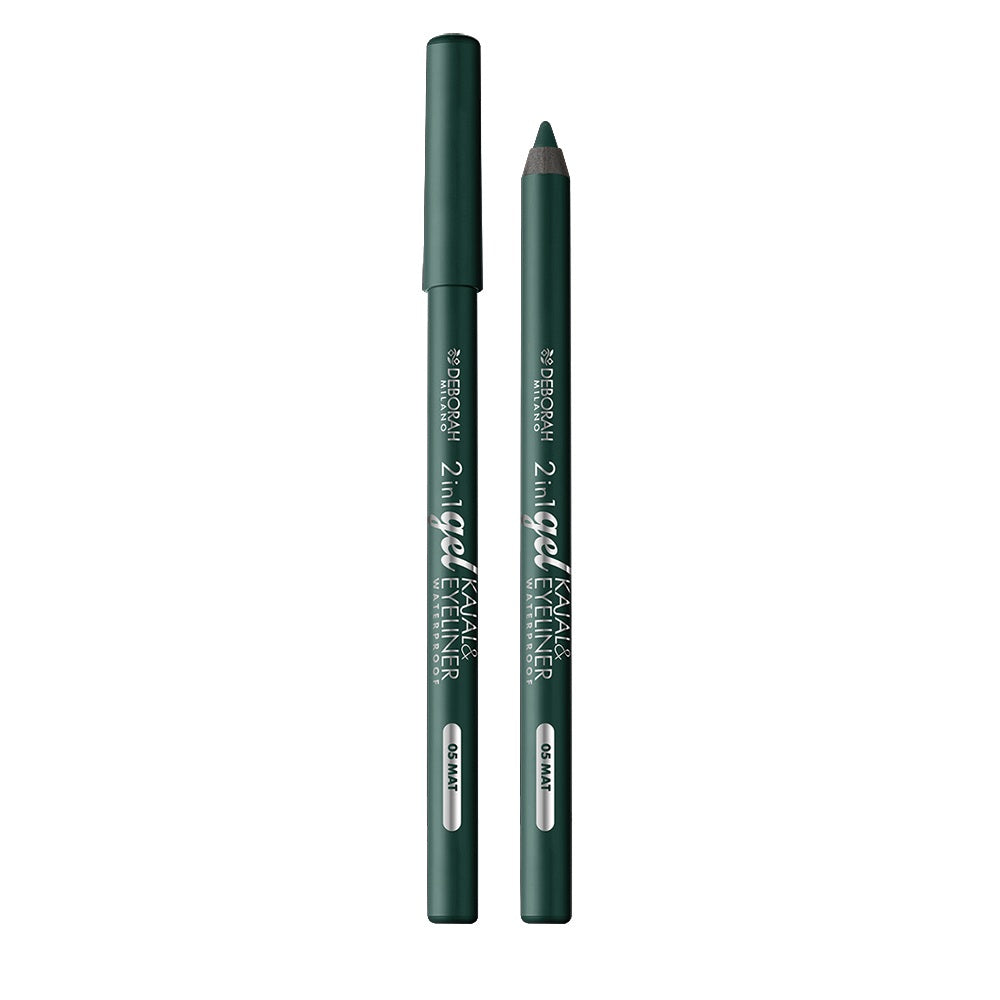 2in1 gel kajal & eyeliner waterproof_#05 mat green