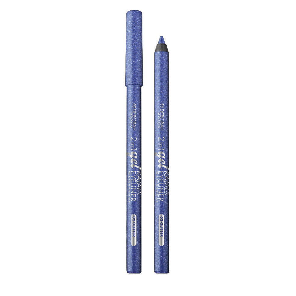 2in1 gel kajal & eyeliner waterproof_#02 glitter blue