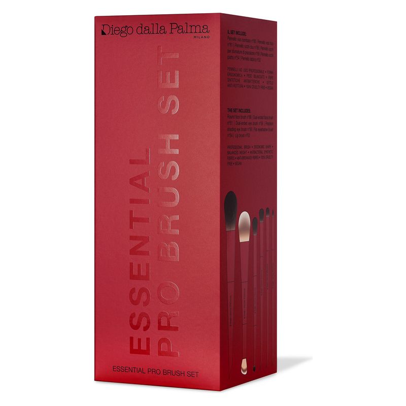 essential pro makeup brushes - set 6 pennelli professionali viso e occhi_#kit