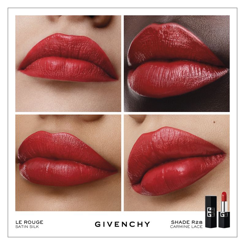 Le Rouge Satin Silk_#R28 Carmine Lace