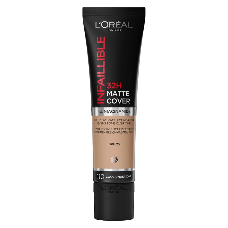 infaillible 32h matte cover fondotinta_#110 cool undertone