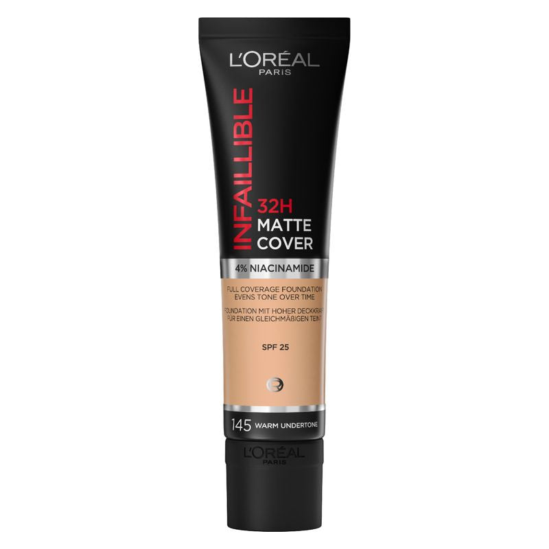Infaillible 32H Matte Cover Fondotinta_#145 Warm Undertone
