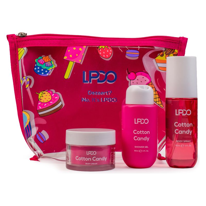 cotton candy body spray + body wash + body cream_#cofanetto