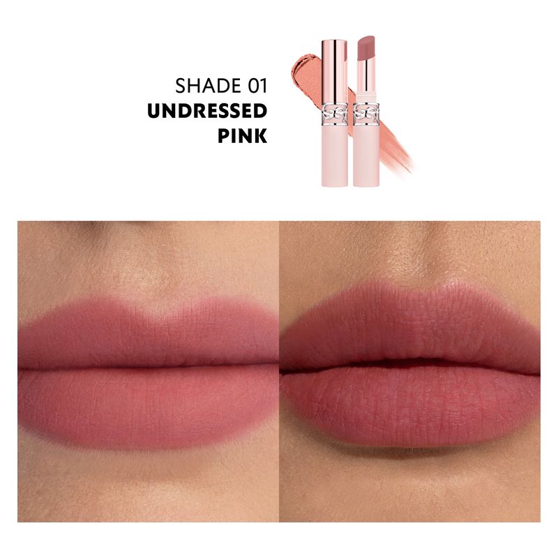 lovenude lip blusher - rossetto-balm soft matte_#01 undressed  pink